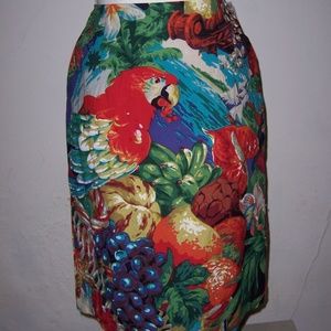 NWOT Rene' Derby Jungle Skirt Sequins Beads Small